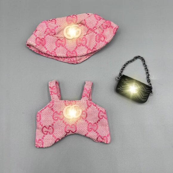 Outfit Set +Purse Fits Labubu Plush Figure – Handmade Clothes & Accessories - Picture 1 of 5